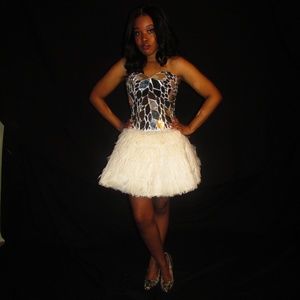 Custom Made Mirror feather dress